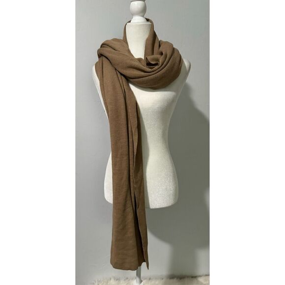 Valerie Stevens toffee wool blend large maxi shawl wrap - Picture 6 of 7